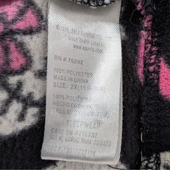 Sanrio Hello Kitty Heart Fleece PJ Pants Womens Size 2X Black Pull On Sleepwear - Picture 6 of 12